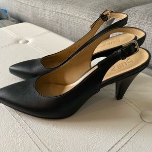 Naturalizer Black Slingback Pointed Toe Heels